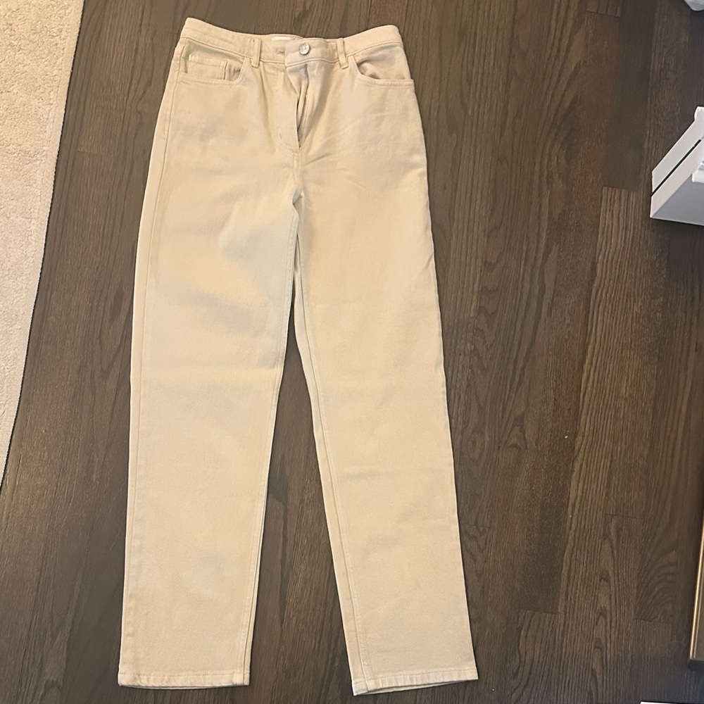Wilfred Cream Straight-Leg Jeans